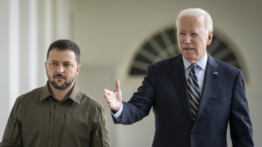 Joe Biden amerikai elnök és Volodimir Zelenszkij ukrán elnök